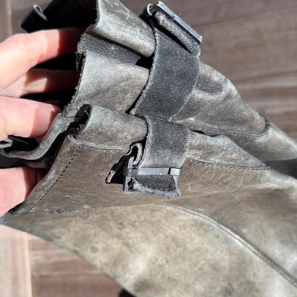 Sorel Slimpack Tall Gray Leather riding Boots women’s size 10 - Picture 16 of 16